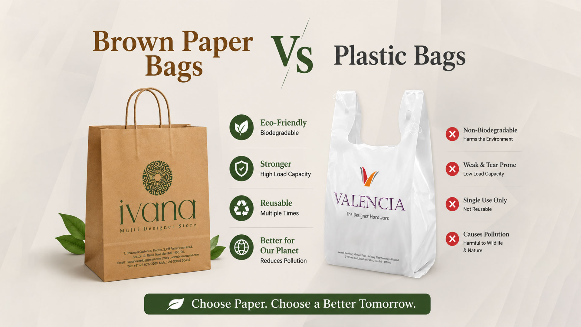 Brown Paper Bags vs. Plastic Bags